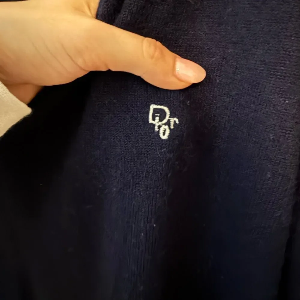 VINTAGE Christian Dior Monsieur V-neck sweater Navy